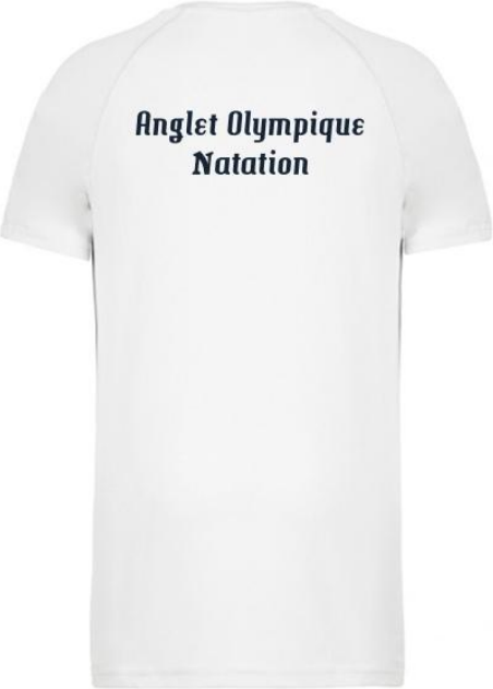 Arrière du tee-shirt officiel Anglet Olympique Natation
